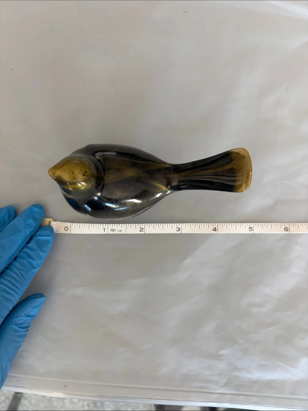 Decorative Bird Figurine - Black and Gold Finish